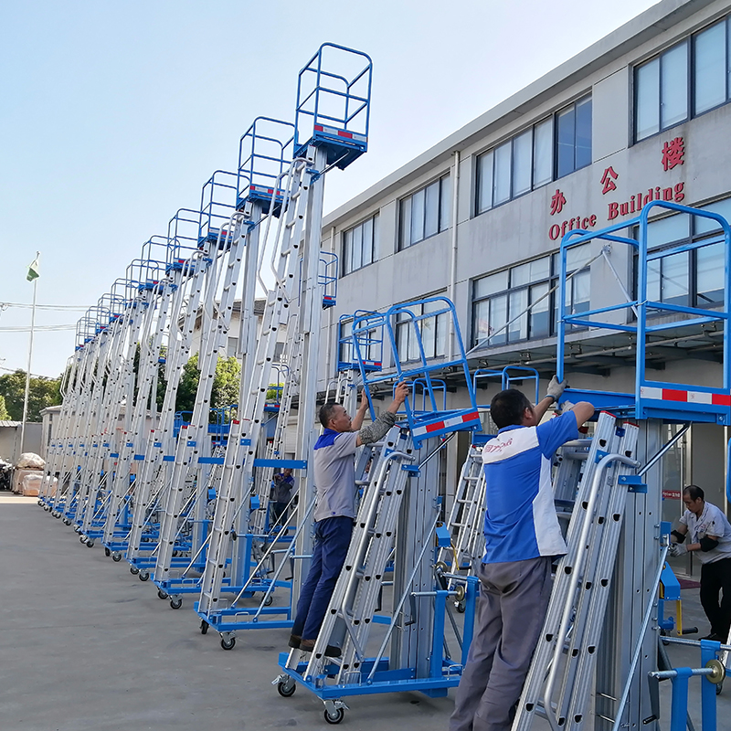 Outdoor Large Electric Aluminium Aerial Work Vertical Mechanical Lifting Platform